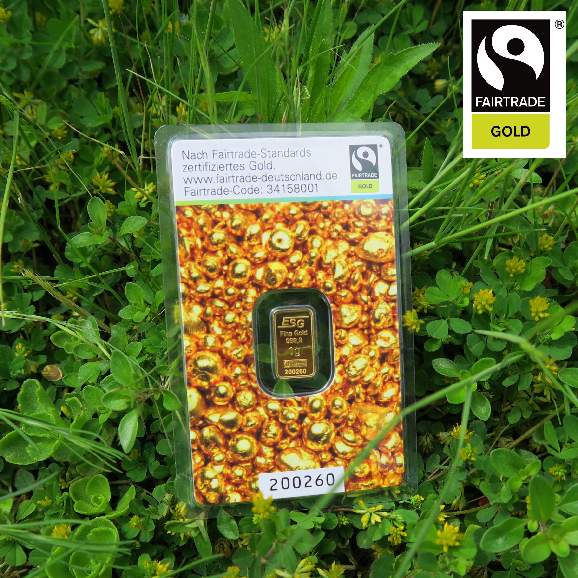 Goldbarren 1g "Fairtrade Gold" (999,9 Au), Blister - Detailansicht 7