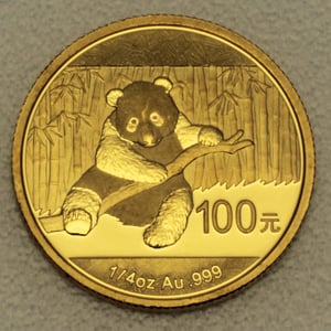 Goldmünze 1/4oz "Panda" 2014 (China) - Hauptansicht