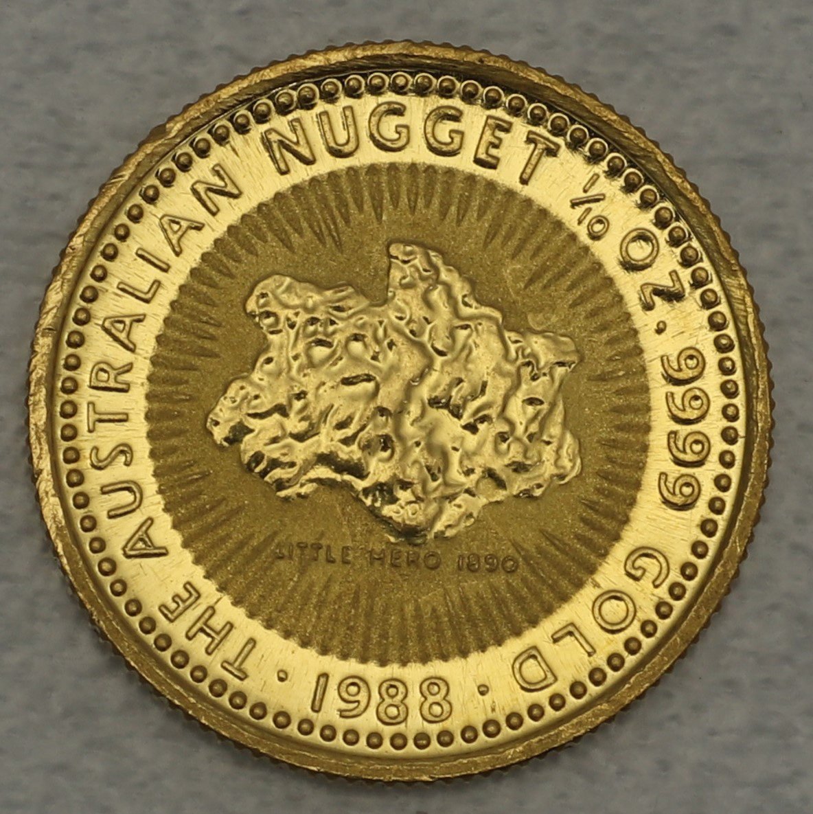 Goldmünze 1/10oz "Australian Nugget" 1988 (Australien) - Hauptansicht