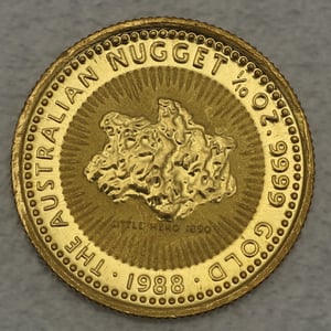 Goldmünze 1/10oz "Australian Nugget" 1988 (Australien) - Hauptansicht
