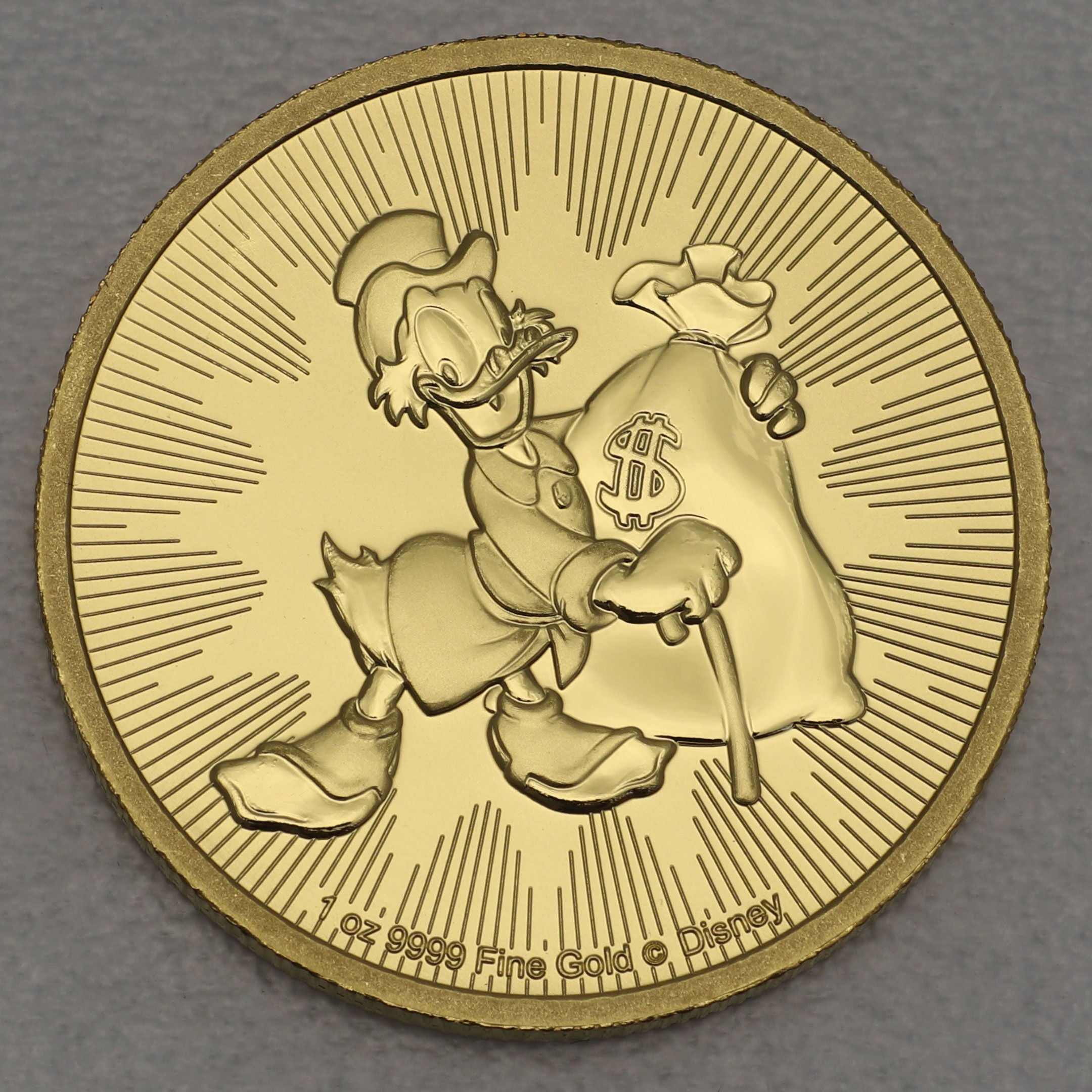 Goldmünze 1oz "Dagobert Duck" 2018 Disney (Niue) - Hauptansicht