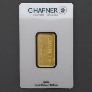 Goldbarren 5g "C.HAFNER - Prägeform" - Hauptansicht