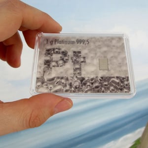Platinbarren 1g "Pt-Platinum" (Flip) - Miniaturansicht 2