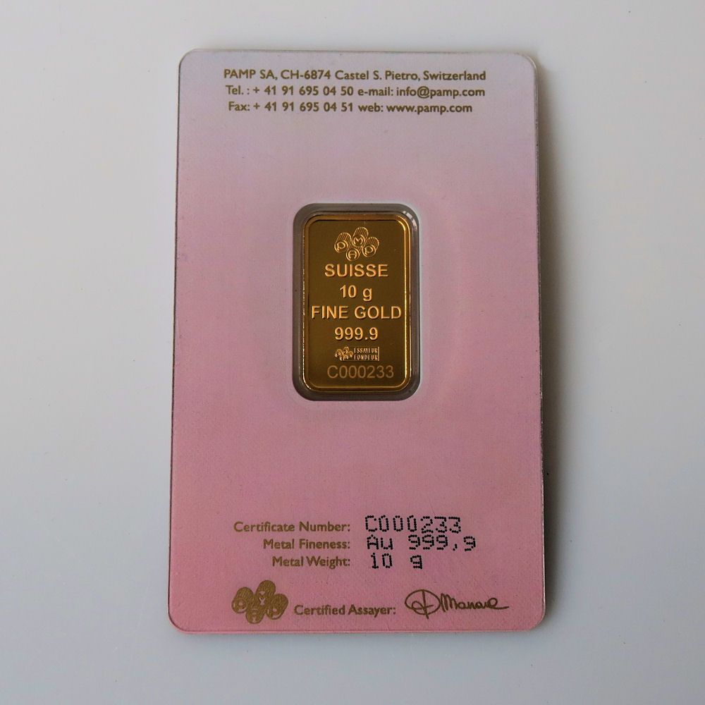 Goldbarren 10g PAMP "Love Always" - Detailansicht 2