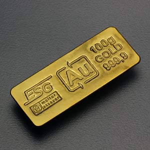 Goldbarren 100g Au ESG (klassischer Sargbarren) - Hauptansicht