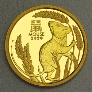 Goldmünze 1/4oz "Maus" 2020 (PP) Lunar III – Year of the Mouse (Australien) - Hauptansicht