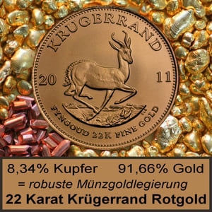 Goldmünze 1/4oz "Krügerrand" verschiedene Jahrgänge (Südafrika) - Miniaturansicht 3