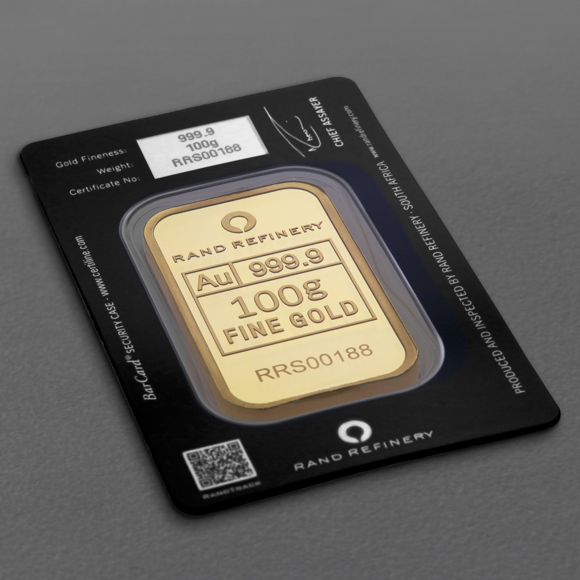 Goldbarren 100g Rand Refinery "Elefanten-Motiv" - Detailansicht 3