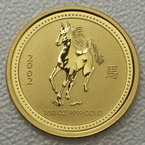 Goldmünze 1/10oz "Pferd" 2002 Lunar I – Year of the Horse (Australien) - Hauptansicht