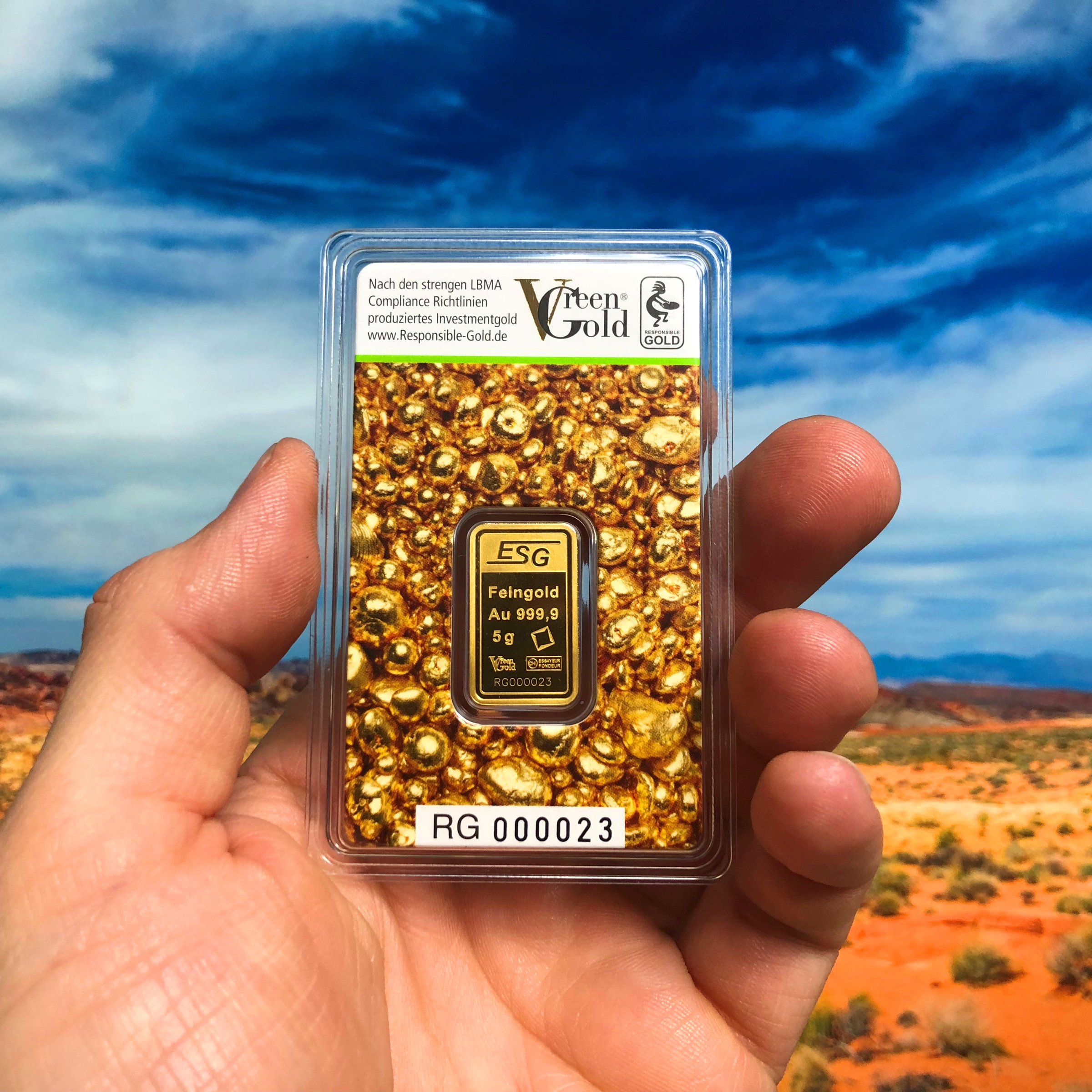 Goldbarren 5g "Auropelli" Responsible-Gold - Detailansicht 2