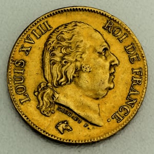 Goldmünze 40 Francs "Louis XVIII." (Frankreich) - Hauptansicht