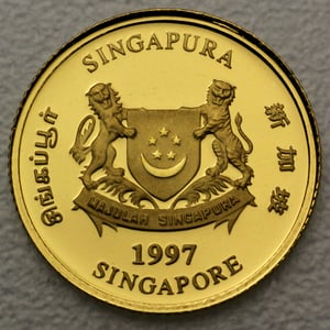 Goldmünze 1/20oz "Lion" verschiedene Jahrgänge (Singapur) - Miniaturansicht 2