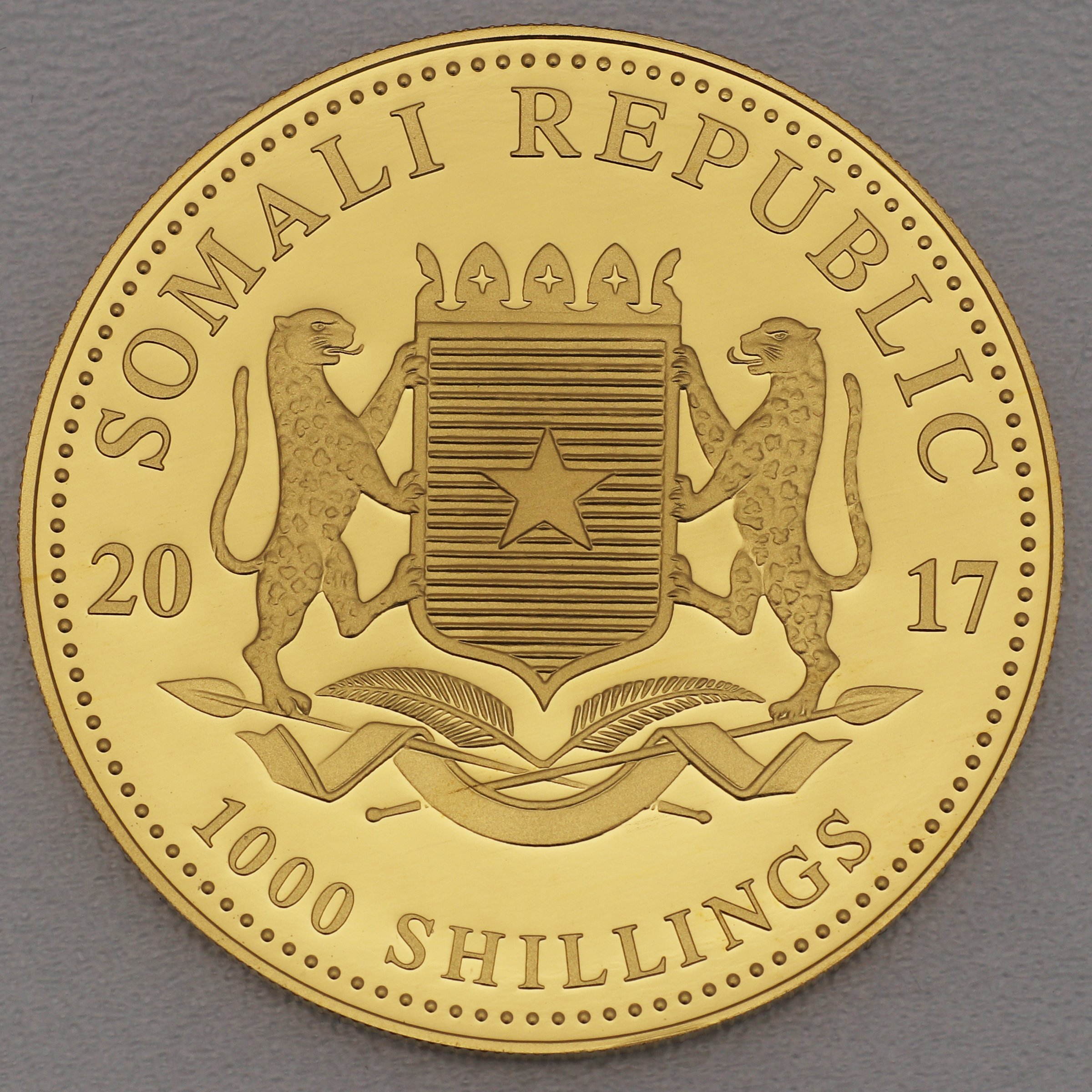 Goldmünze 1oz "Elefant" 2017 African Wildlife (Somalia) - Detailansicht 1