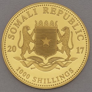 Goldmünze 1oz "Elefant" 2017 African Wildlife (Somalia) - Miniaturansicht 2