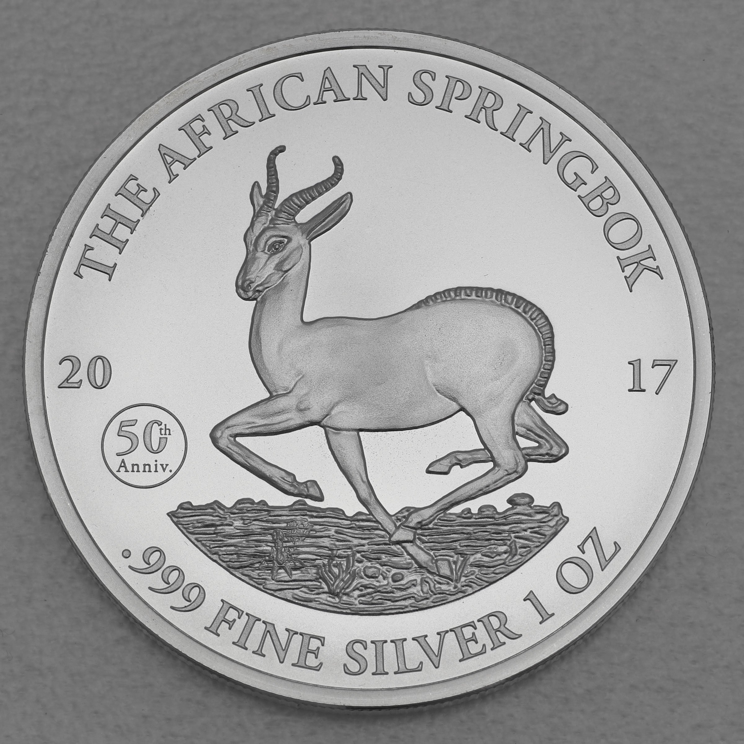 Silbermünze 1oz "Springbock" 2017 (Gabun) - Hauptansicht