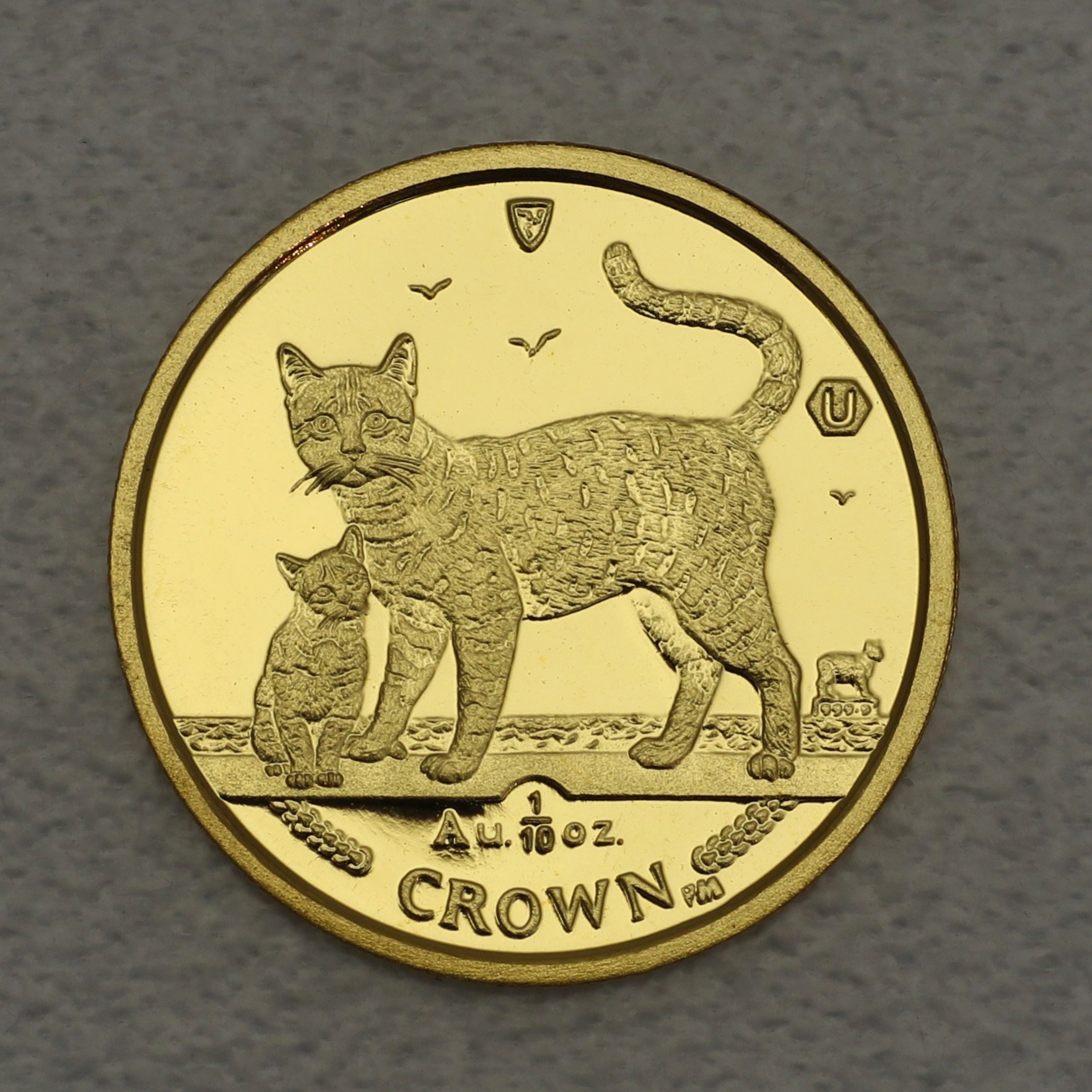 Goldmünze 1/10oz "Bengal Cat & Kitten" 2002 Cats (Isle of Man) - Hauptansicht
