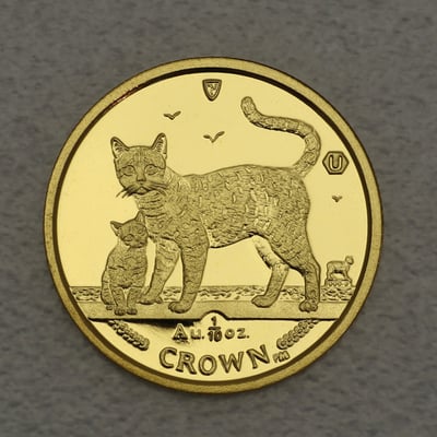 Goldmünze 1/10oz "Bengal Cat & Kitten" 2002 Cats (Isle of Man) - Miniaturansicht 1