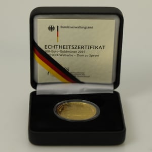 Goldmünze 100 Euro "Dom zu Speyer" 2019 Unesco-Weltkulturerbe (Deutschland) - Miniaturansicht 4