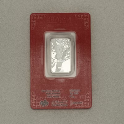 Silberbarren 10g "Tiger 2022" Lunar PAMP - Miniaturansicht 2