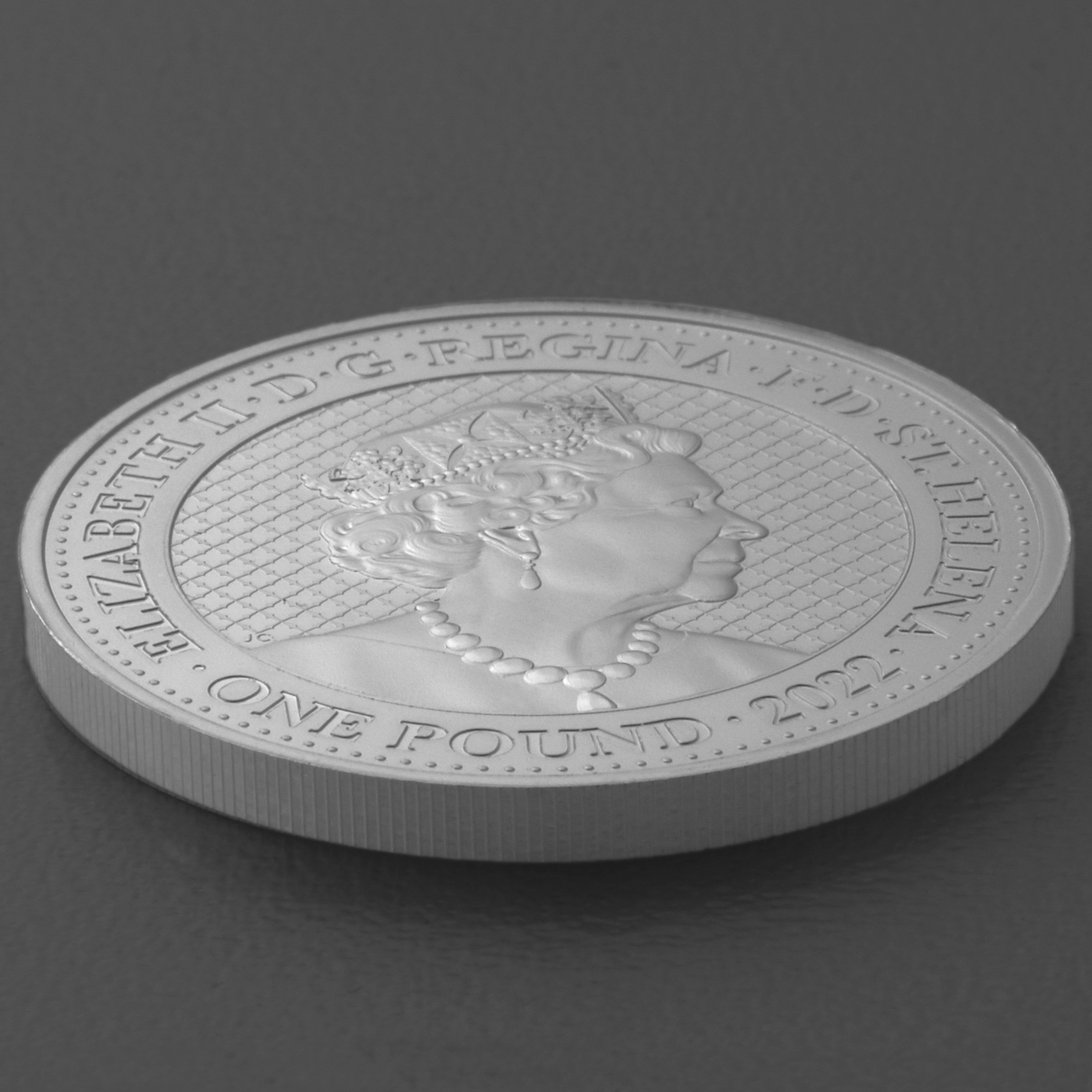 Silbermünze 1oz "Rhino" 2022 Cash Coin Indian Wildlife (St. Helena) - Detailansicht 3