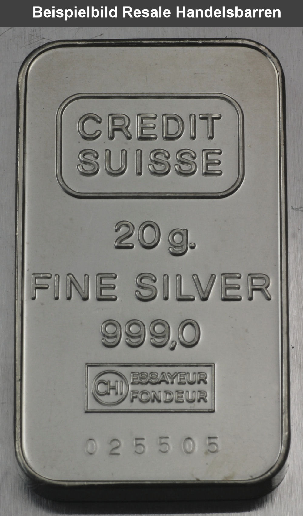 Silberbarren 20g (Resale) - Detailansicht 3