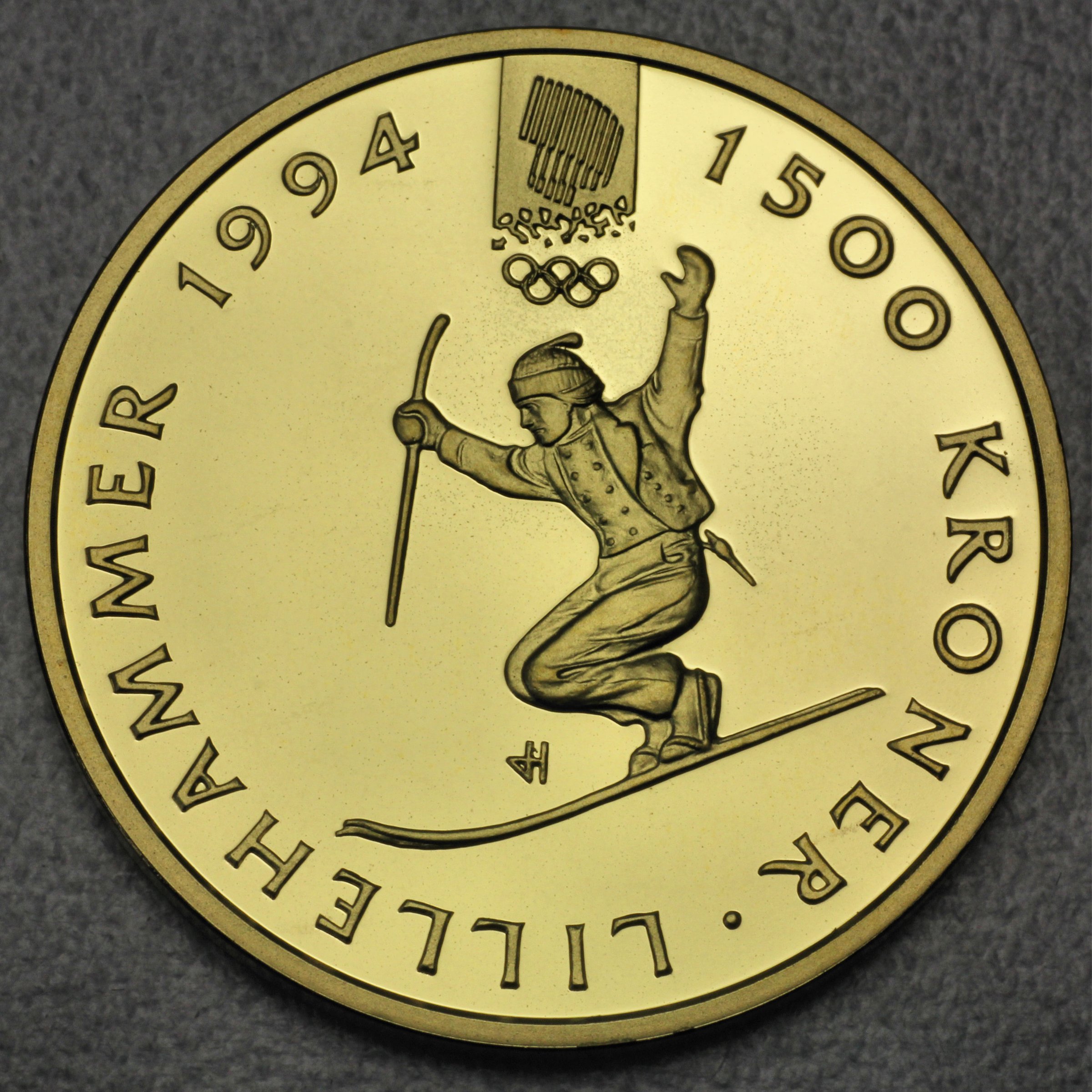Goldmünze 1500 Kroner "Telemark" 1993 (Norwegen) - Hauptansicht