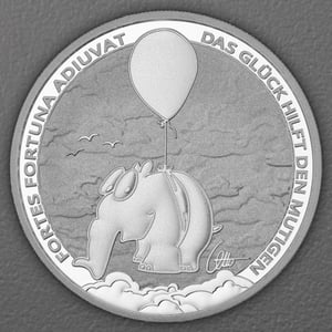 Silbermünze 1oz "Fortes Fortuna Adiuvat" 2026 Ottifanten – Ballonifant 19% (Tuvalu) - Hauptansicht
