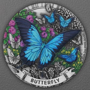 Silbermünze 2oz "Butterfly" 2026 (AF/koloriert) (Australien) - Hauptansicht