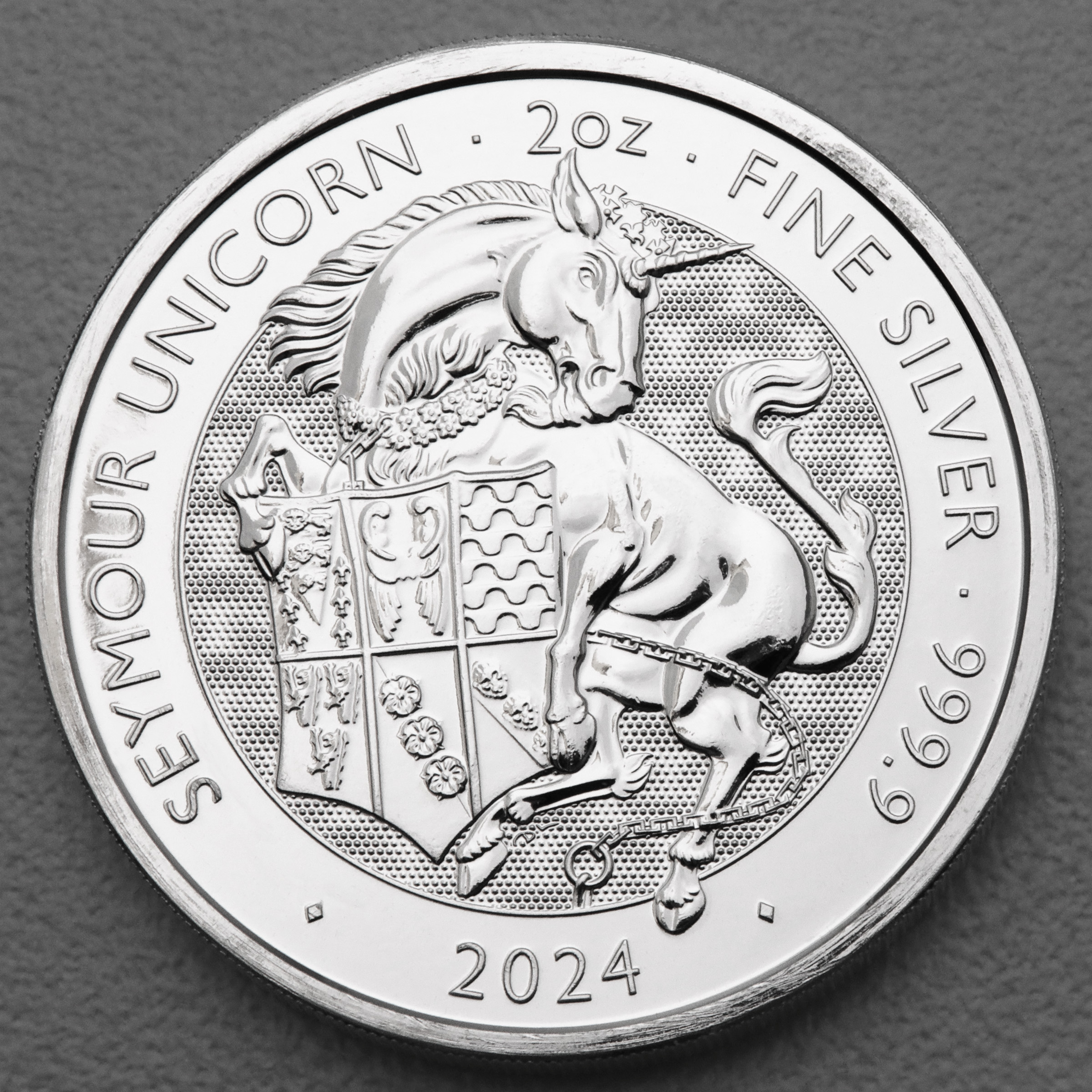 Silbermünze 2oz "Seymour Unicorn" 2024 Royal Tudor Beasts diff. (Großbritannien) - Hauptansicht