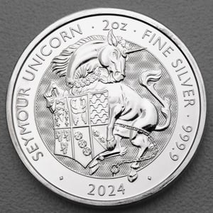 Silbermünze 2oz "Seymour Unicorn" 2024 Royal Tudor Beasts diff. (Großbritannien) - Hauptansicht