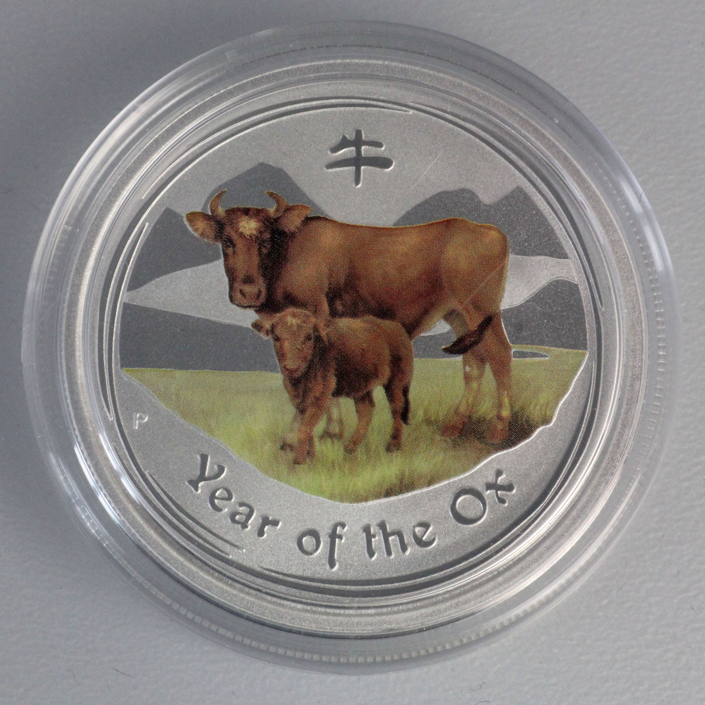 Silbermünze 1/2oz "Ochse" 2009 (koloriert) Lunar II – Year of the Ox (Australien) - Hauptansicht