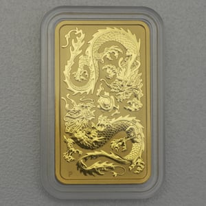 Gold Münzbarren 1oz "Rectangular Dragon" 2020 (Australien) - Miniaturansicht 1