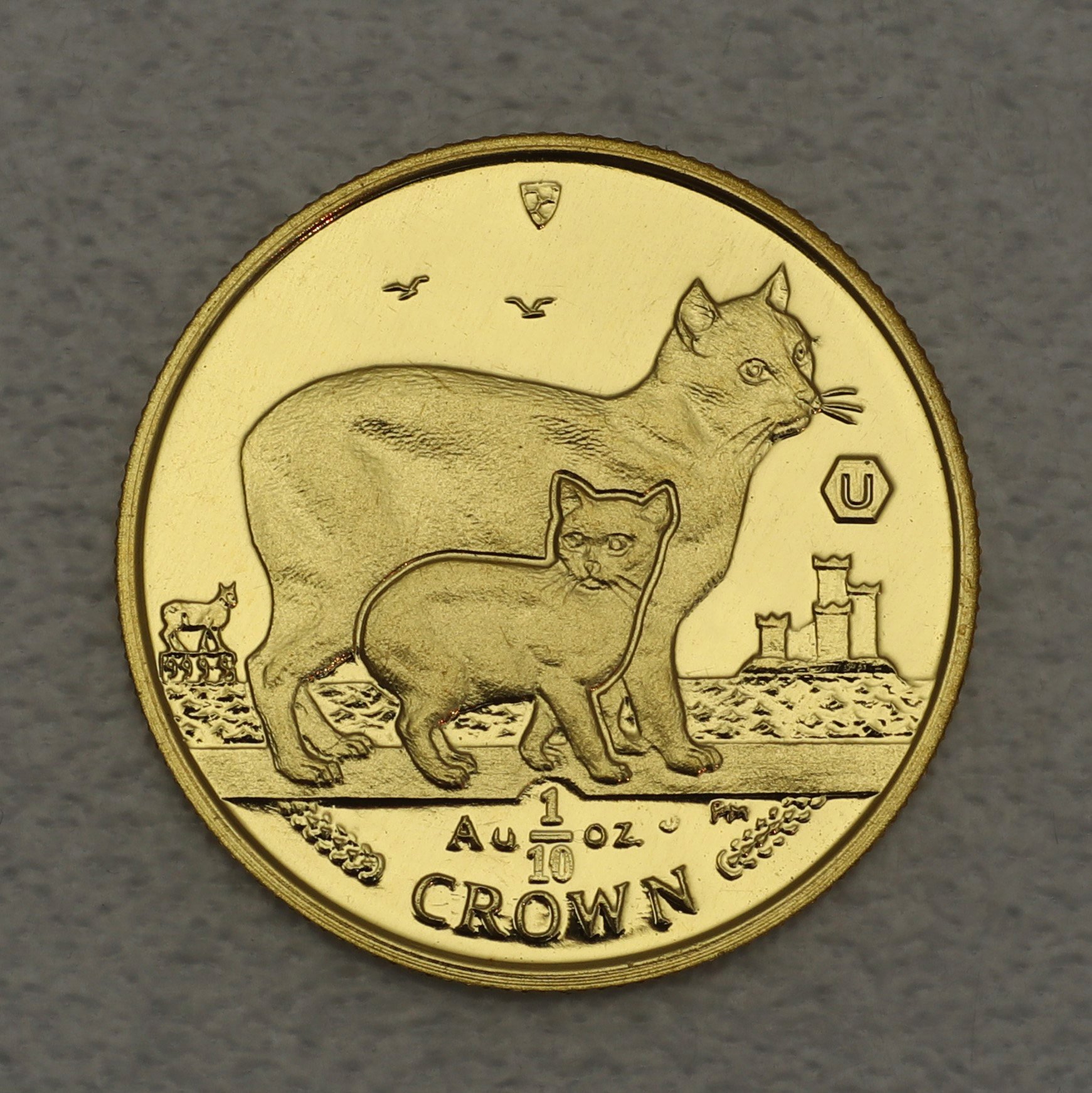 Goldmünze 1/10oz "Manx Cat & Kitten" 2012 Cats (Isle of Man) - Hauptansicht