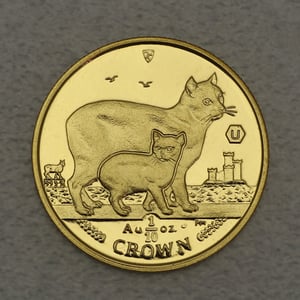 Goldmünze 1/10oz "Manx Cat & Kitten" 2012 Cats (Isle of Man) - Miniaturansicht 1