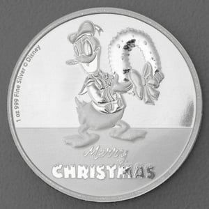 Silbermünze 1oz "Donald Duck" 2022 Disney – Merry Christmas 19% (Niue) - Miniaturansicht 1