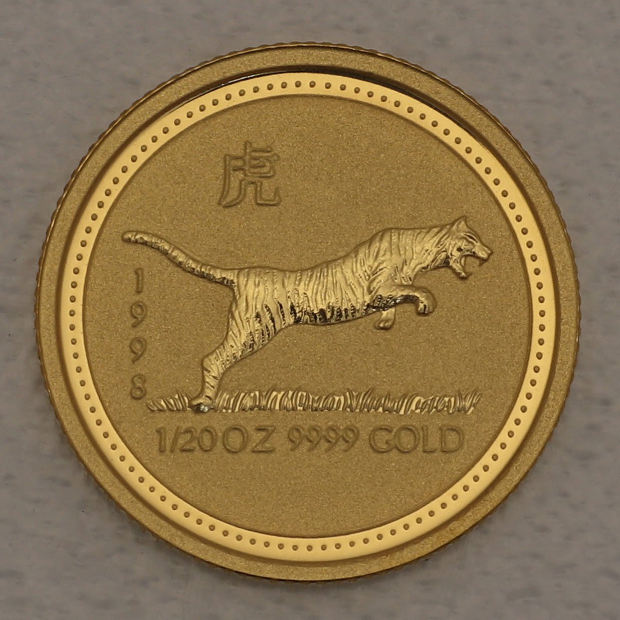 Goldmünze 1/20oz "Tiger" 1998 Lunar I – Year of the Tiger (Australien) - Hauptansicht