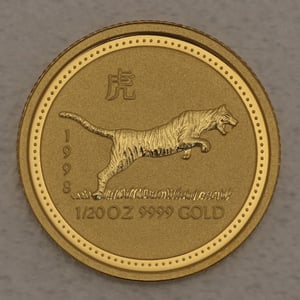 Goldmünze 1/20oz "Tiger" 1998 Lunar I – Year of the Tiger (Australien) - Hauptansicht