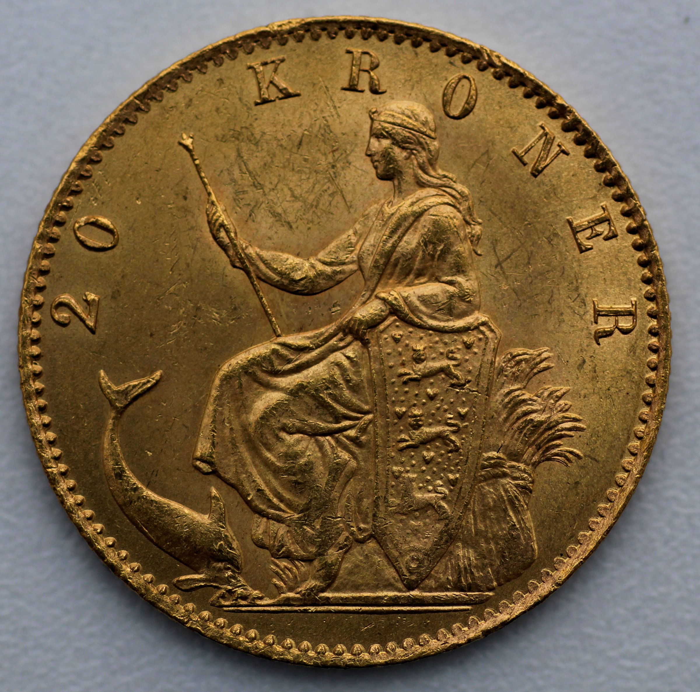 Goldmünze 20 Kronen "Christian IX." (Dänemark) - Detailansicht 1