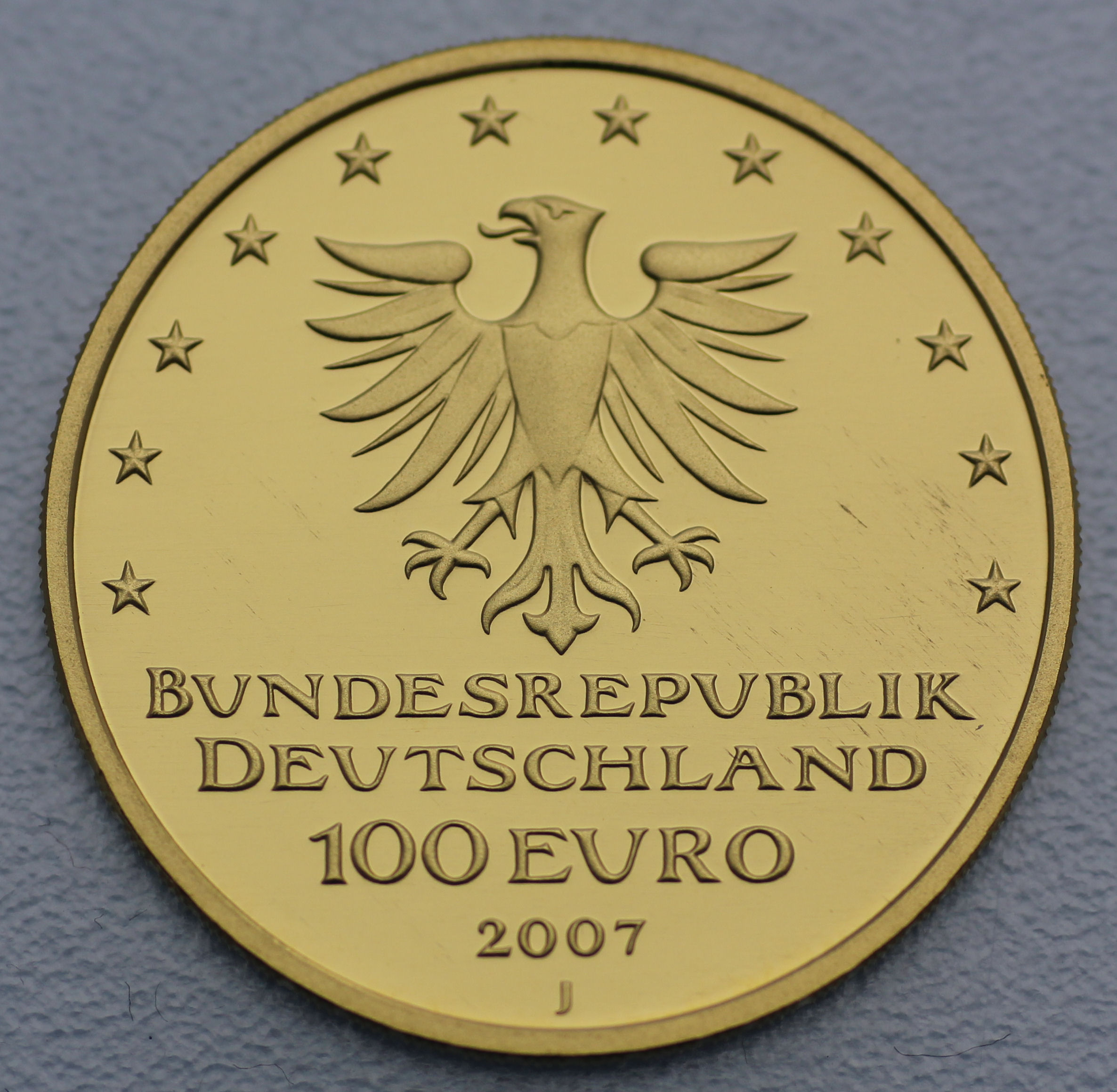 Goldmünze 100 Euro "Lübeck" 2007 Unesco-Weltkulturerbe (Deutschland) - Detailansicht 1