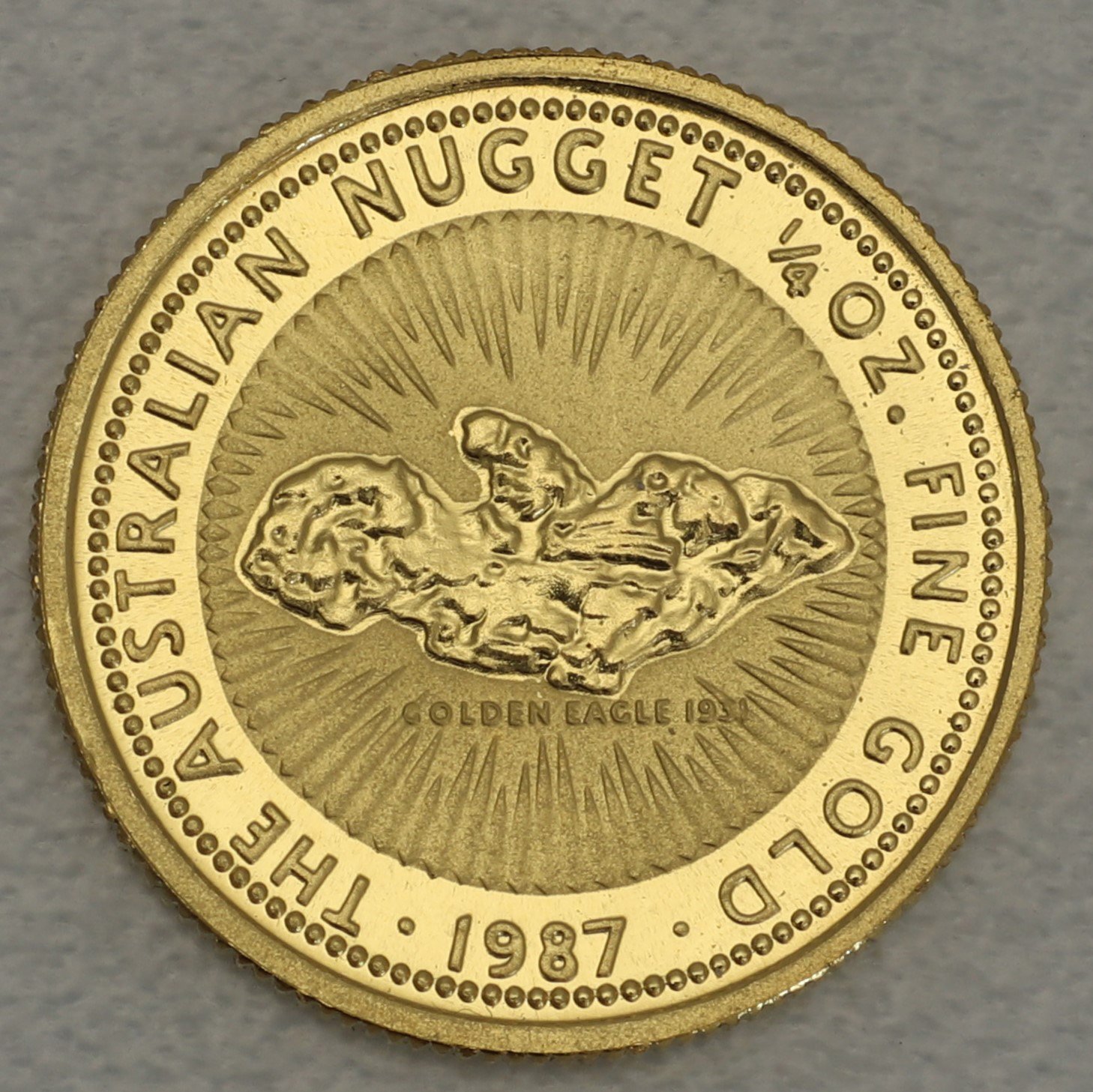 Goldmünze 1/4oz "Australian Nugget" 1987 (Australien) - Hauptansicht