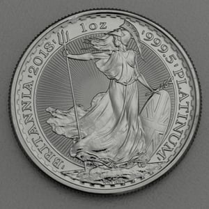 Platinmünze 1oz "Britannia" verschiedene Jahrgänge Queen Elizabeth II. (Großbritannien) 19% - Hauptansicht