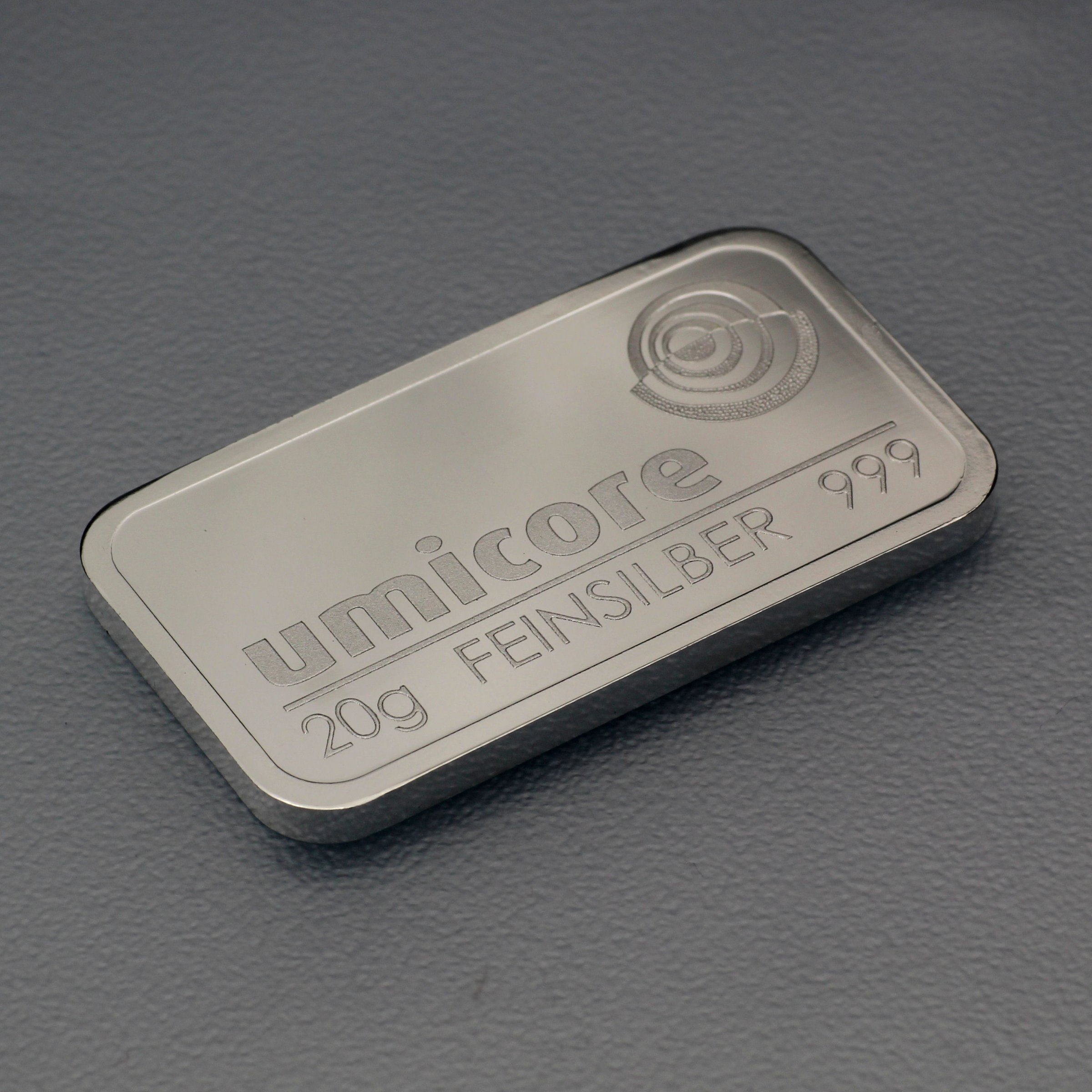 Silberbarren 20g UMICORE geprägt - Detailansicht 1