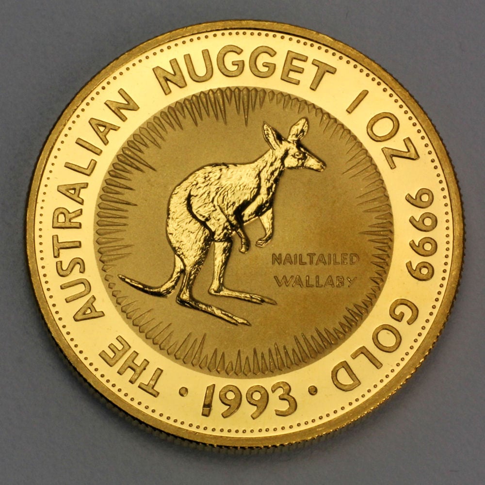 Goldmünze 1oz "Känguru" 1993 Australian Nugget (Australien) - Hauptansicht