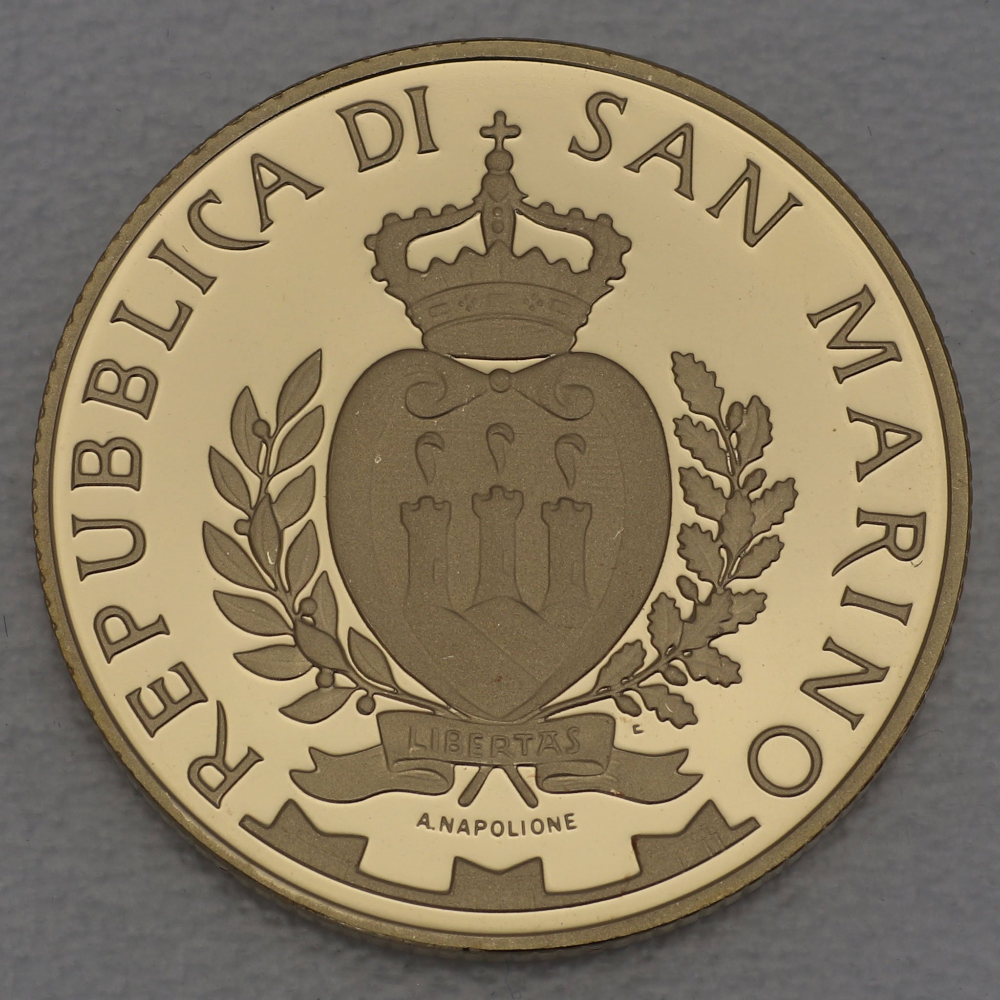 Goldmünze 50 Euro "Castello di Serravalle" 2013 (PP) Architektonische Elemente (San Marino) - Detailansicht 1