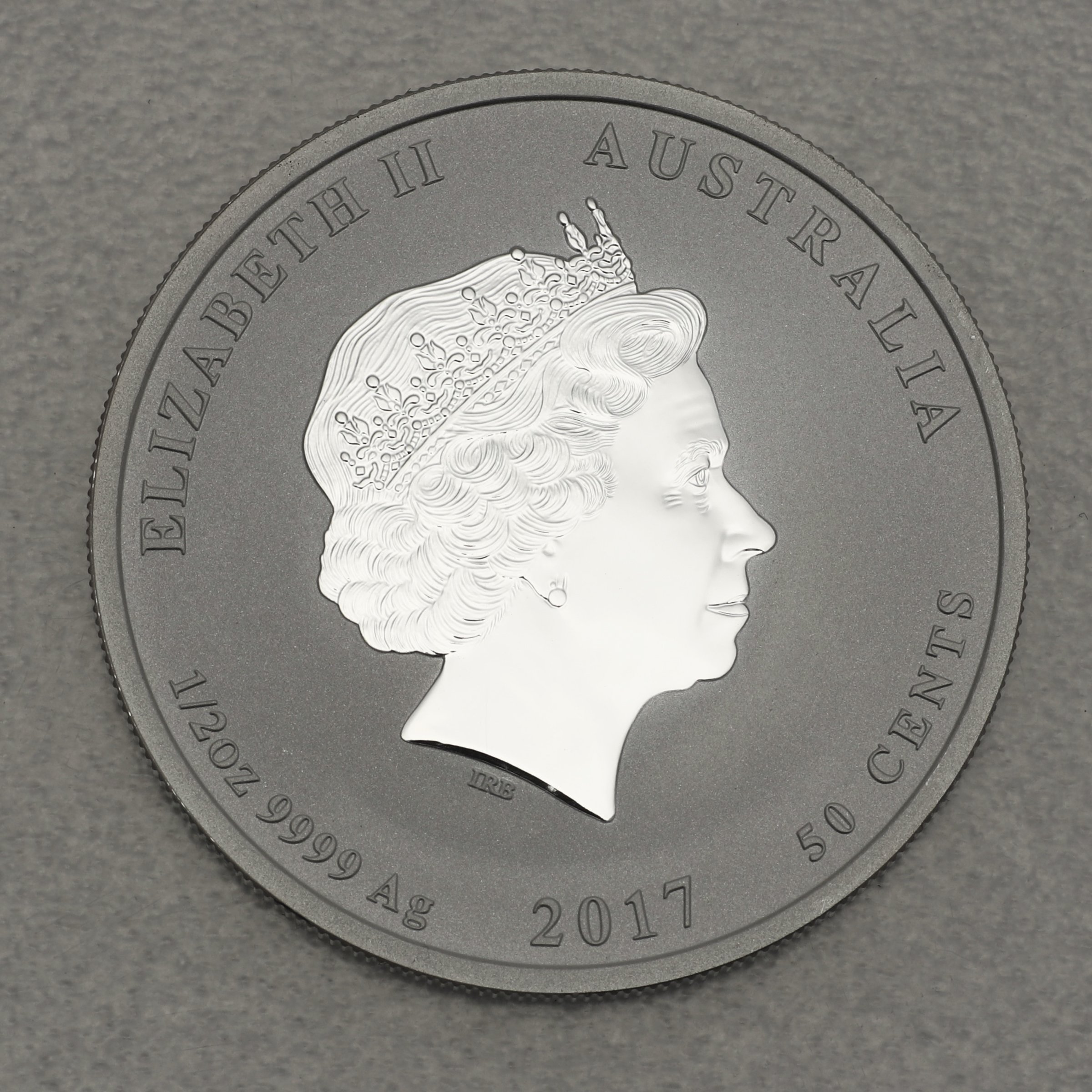 Silbermünze 1/2oz "Hahn" 2017 (koloriert) Lunar II – Year of the Rooster (Australien) - Detailansicht 1