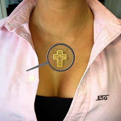 Goldanhänger "Kreuz aus Isargold" (Naturgold) - Miniaturansicht 6