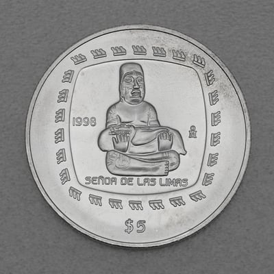 Silbermünze 1oz "Herr von Limas" 1998 Präkolumbische Kulturen – Olmeken (Mexiko) - Miniaturansicht 1