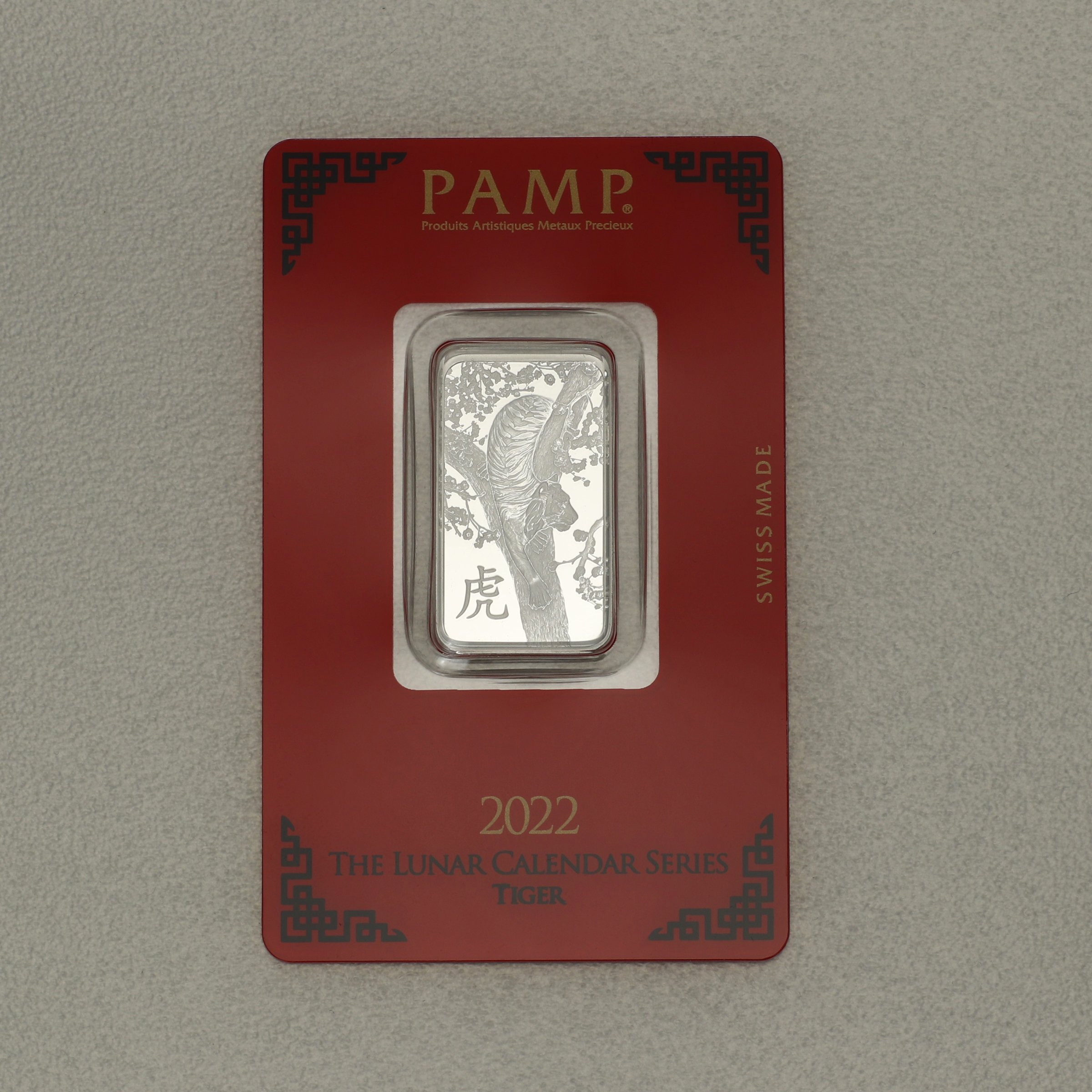 Silberbarren 10g "Tiger 2022" Lunar PAMP - Hauptansicht