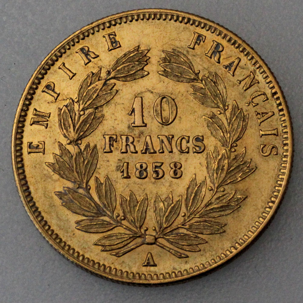 Goldmünze 10 Francs "Napoleon III." (Frankreich) - Detailansicht 1