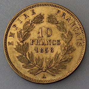 Goldmünze 10 Francs "Napoleon III." (Frankreich) - Miniaturansicht 2